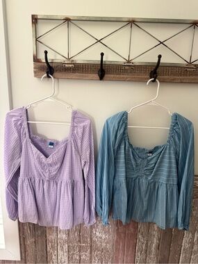 Women’s Old Navy Square Neck Blouse Lot